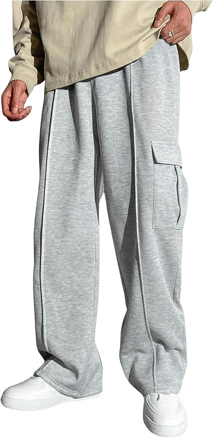 RoseSeek Boy's Wide Leg Sweatpants Athletic Baggy Pants Thermal Long Cargo Pants Joggers Trousers | Amazon (US)
