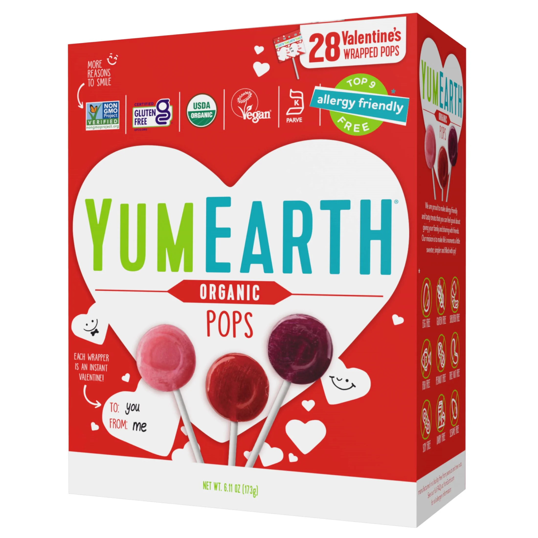 YumEarth Valentine Pop, 28 ct Box | Walmart (US)