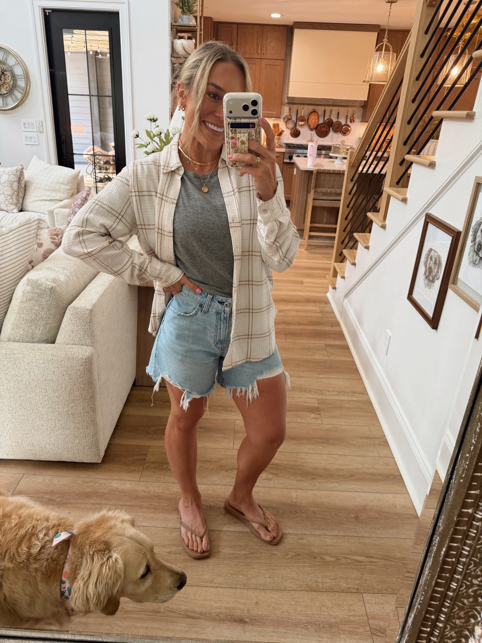 Absolute MUST for spring & it’s only $10 🫶🏼 so soft & comfy!!!!! Few other colors too! & this lightweight flannel is a dream!!! In the S! Shorts are old from Abercrombie. Sandals tts!

Ootd / comfy / casual / cute / staples / Target finds / Holley Gabrielle 

#LTKPetite #LTKSeasonal