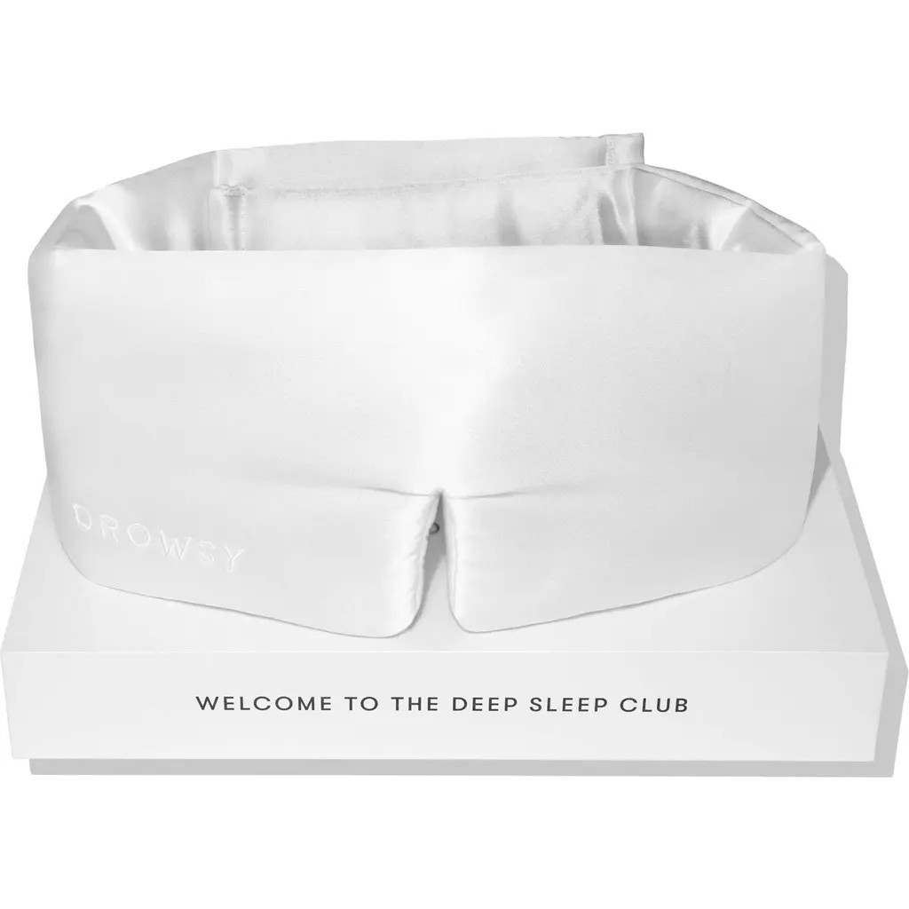 Drowsy Sleep Co. Silk Sleep Mask in Akoya Pearl at Nordstrom | Nordstrom