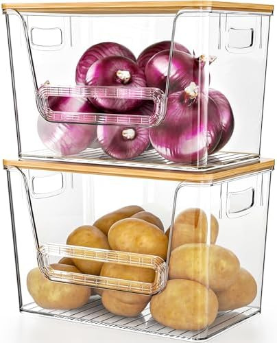 Delamu 2 Set Pantry Organizers and Storage, Trash Bag Holder Under Sink Organizer for 4-13 Gal Ba... | Amazon (US)