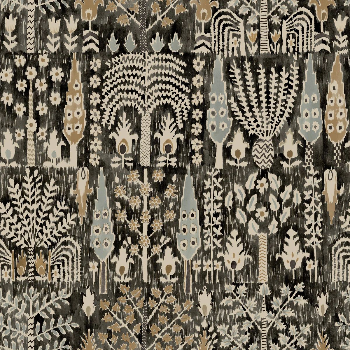 Persian Ikat Black Peel & Stick Wallpaper by RoomMates for York Wallcoverings | Burke Decor