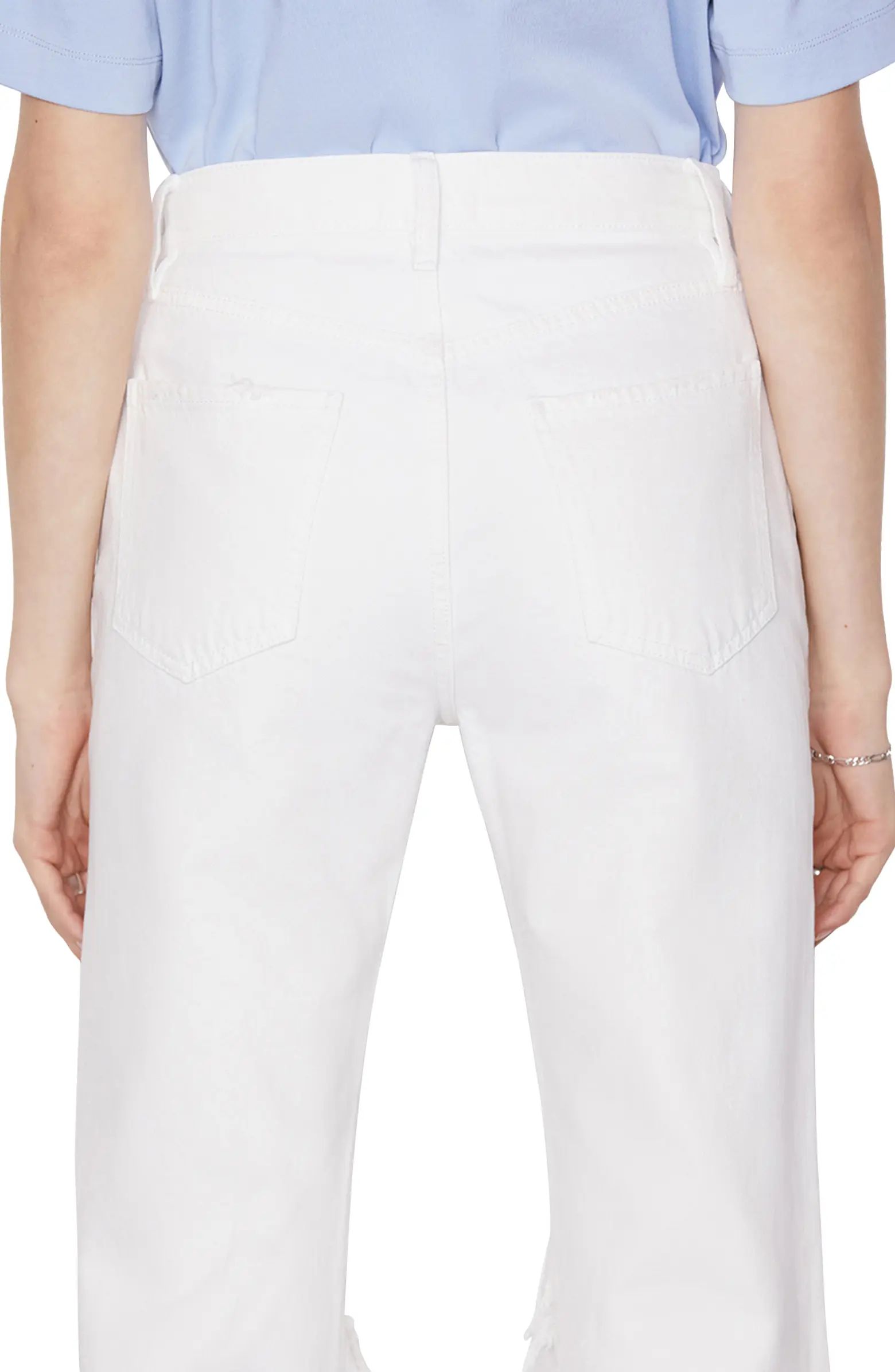 FRAME Le Jane Ripped Crop Flare Leg Jeans | Nordstrom | Nordstrom