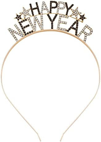 YAHPERN Happy New Year Headbands for Women - Rhinestone New Year's Eve Hairbands for Party Suppli... | Amazon (US)