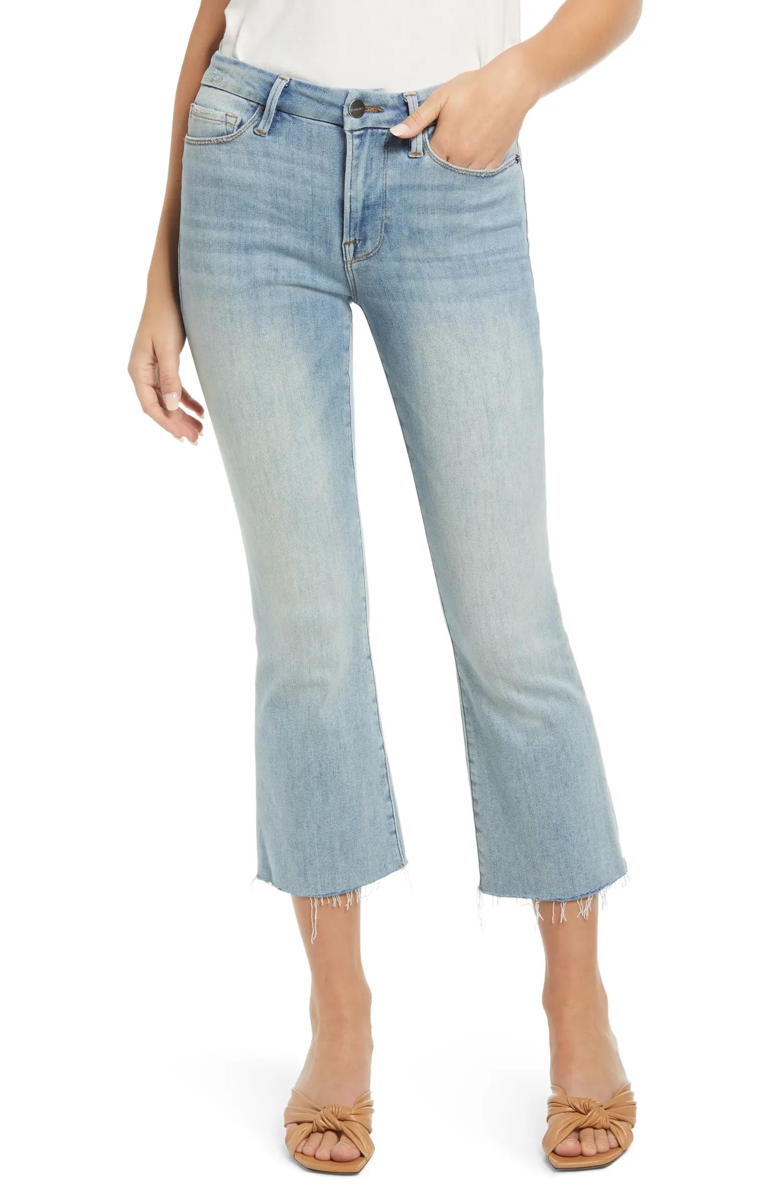 Le Crop Mini Bootcut Raw Hem Jeans | Nordstrom