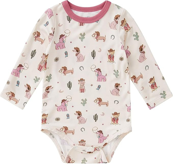 pureborn Baby Girls Boys Bodysuit Super Soft Cotton Romper 0-24 Months | Amazon (US)