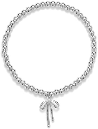 Beads Bow Charm Bracelet for Women Flower Vintage Bracelet Handmade Stretch Beaded Dainty Romanti... | Amazon (US)