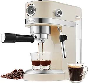 Neretva 20 Bar Espresso Coffee Machine with Steam Wand for Latte Espresso and Cappuccino, Compact... | Amazon (US)