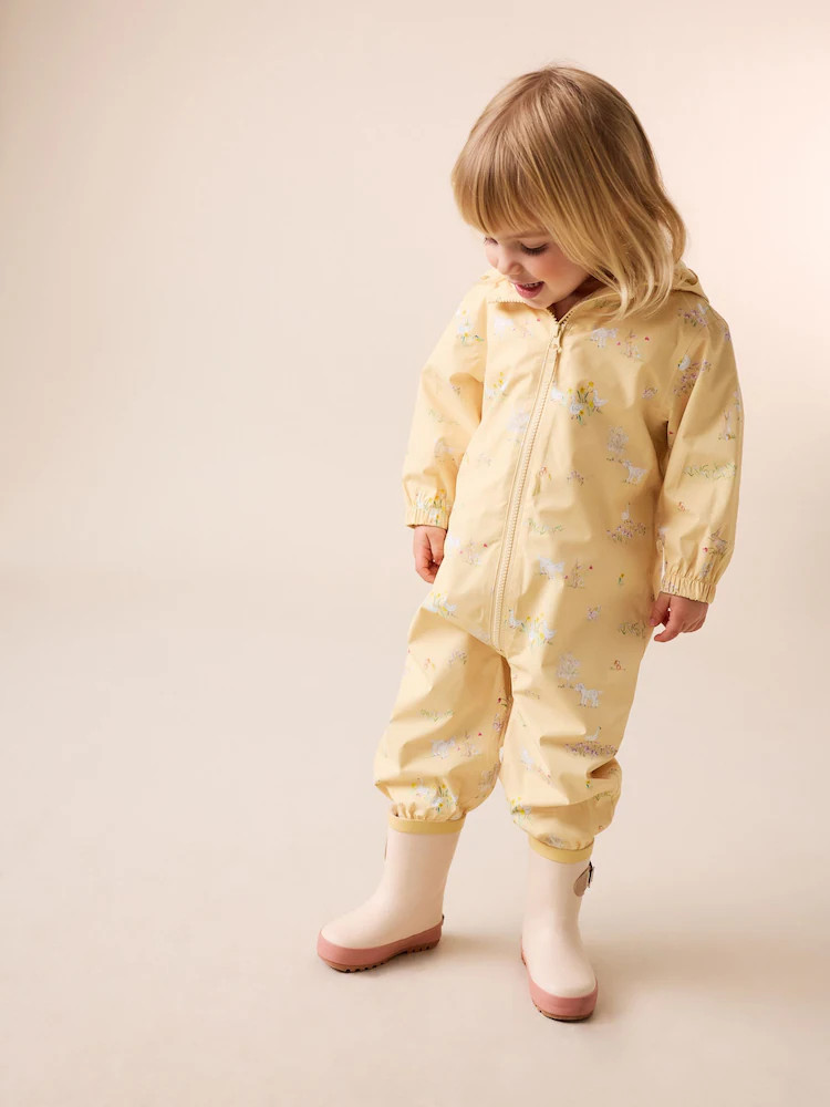Lemon Spring Character Waterproof Printed Puddlesuit (3mths-7yrs) | Next US