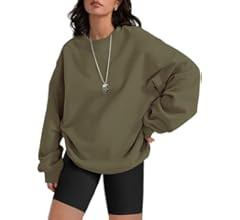 ATHMILE Oversized Sweatshirt for Women Crewneck Fleece Long Sleeve Pullover Hoodies Tops Fall Fas... | Amazon (US)
