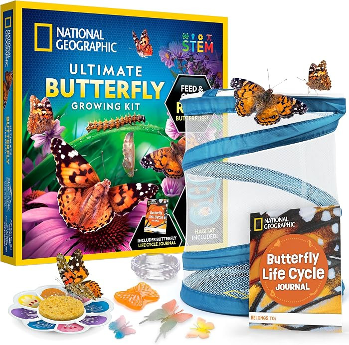 National Geographic Ultimate Butterfly Growing Kit – Butterfly Habitat Kit with Voucher to Rede... | Amazon (US)