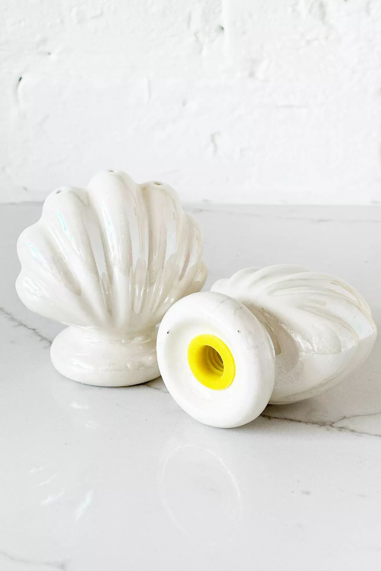Old Flame Candle Co. Vintage 1960s Clamshell Salt Pepper | Anthropologie (US)