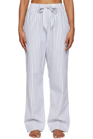 Tekla - 蓝色条纹睡裤 | SSENSE