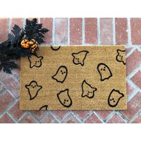 Halloween Doormat / Welcome Mat / Ghost / Thanksgiving Doormat / Fall Decor / Door Mat / Halloween Doormat / Doormat / Fall Doormat / Coir | Etsy (US)