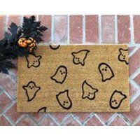 Halloween Doormat / Welcome Mat / Ghost / Thanksgiving Doormat / Fall Decor / Door Mat / Halloween Doormat / Doormat / Fall Doormat / Coir | Etsy (US)