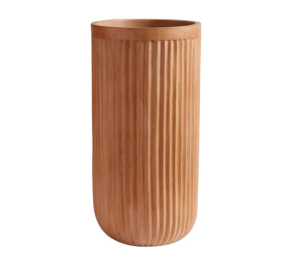 Concrete Fluted Outdoor Planters | Pottery Barn (US)