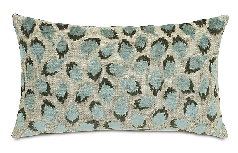Trinka Lumbar Pillow, Spa Green | One Kings Lane