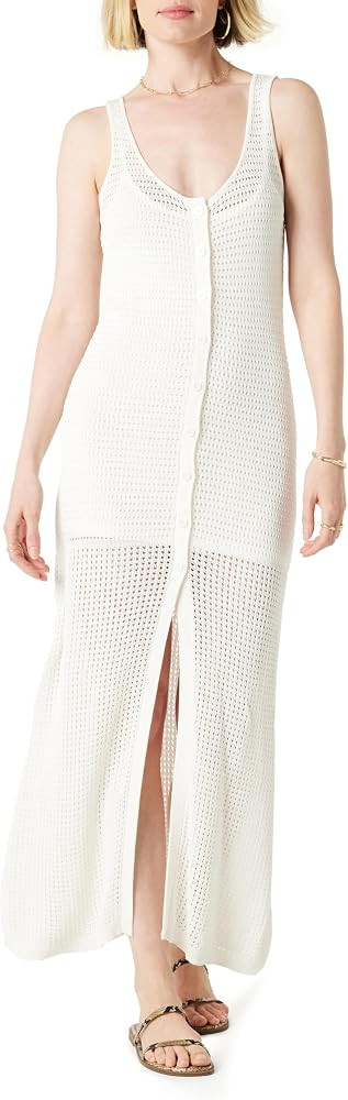 The Drop Women’s Button Front Mixed Pattern Crochet Maxi Dress | Amazon (US)