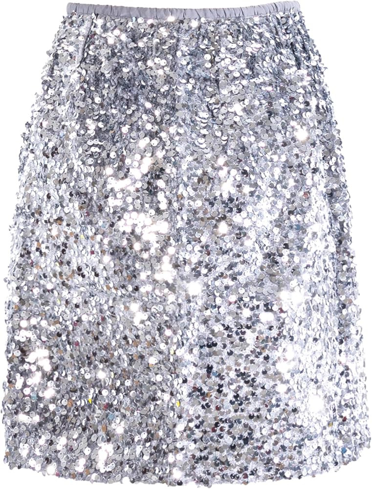 Women's Sequin Skirt Sparkle Stretchy Bodycon Mini Skirts Night Out Party | Amazon (US)