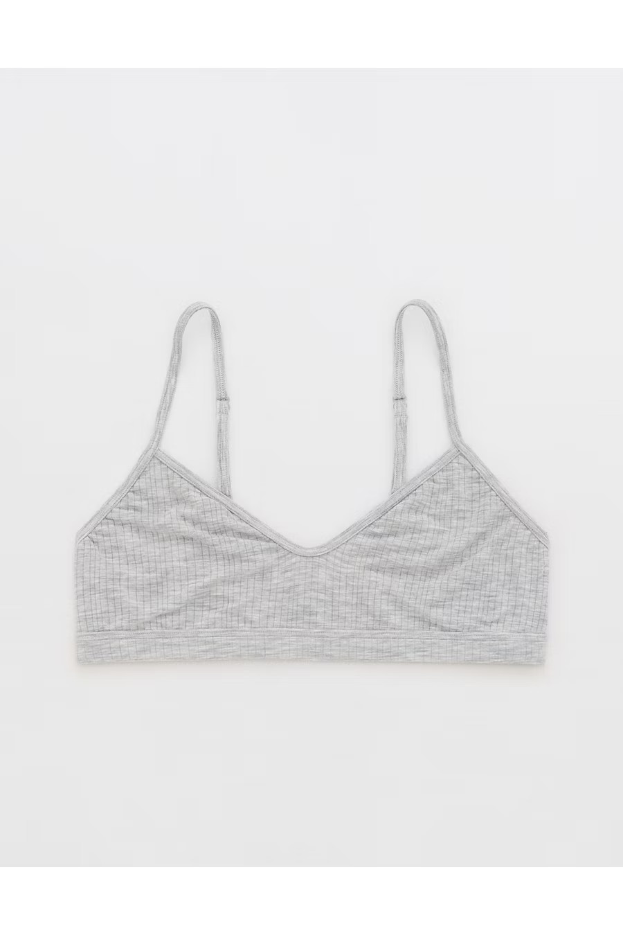 Superchill Modal Rib Bralette Women's Medium Heather Gray S | American Eagle Outfitters (US & CA)