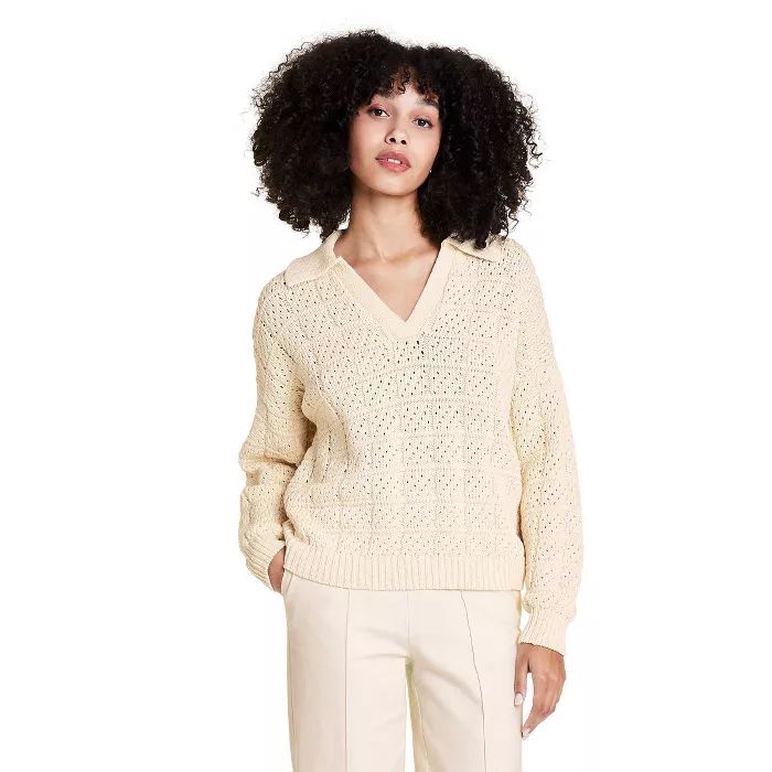 Women's V-Neck Pullover Sweater - Rachel Comey x Target Ivory | Target