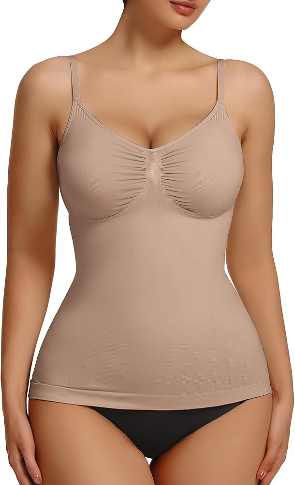 SHAPERX Women's Shapewear Tank Tops, Seamless Tummy Control Shaping Camisole Adjustable Straps An... | Amazon (US)