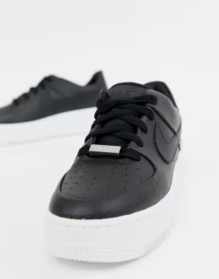 Nike black air force 1 sage low sneakers | ASOS (Global)