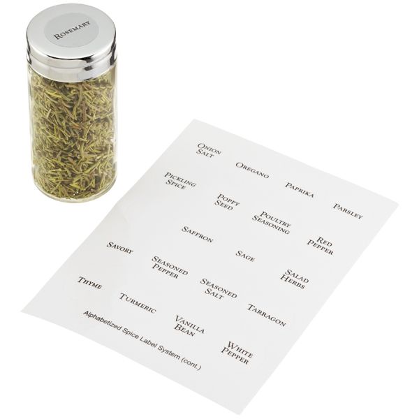 Round Spice Labels Clear Pkg/100 | The Container Store