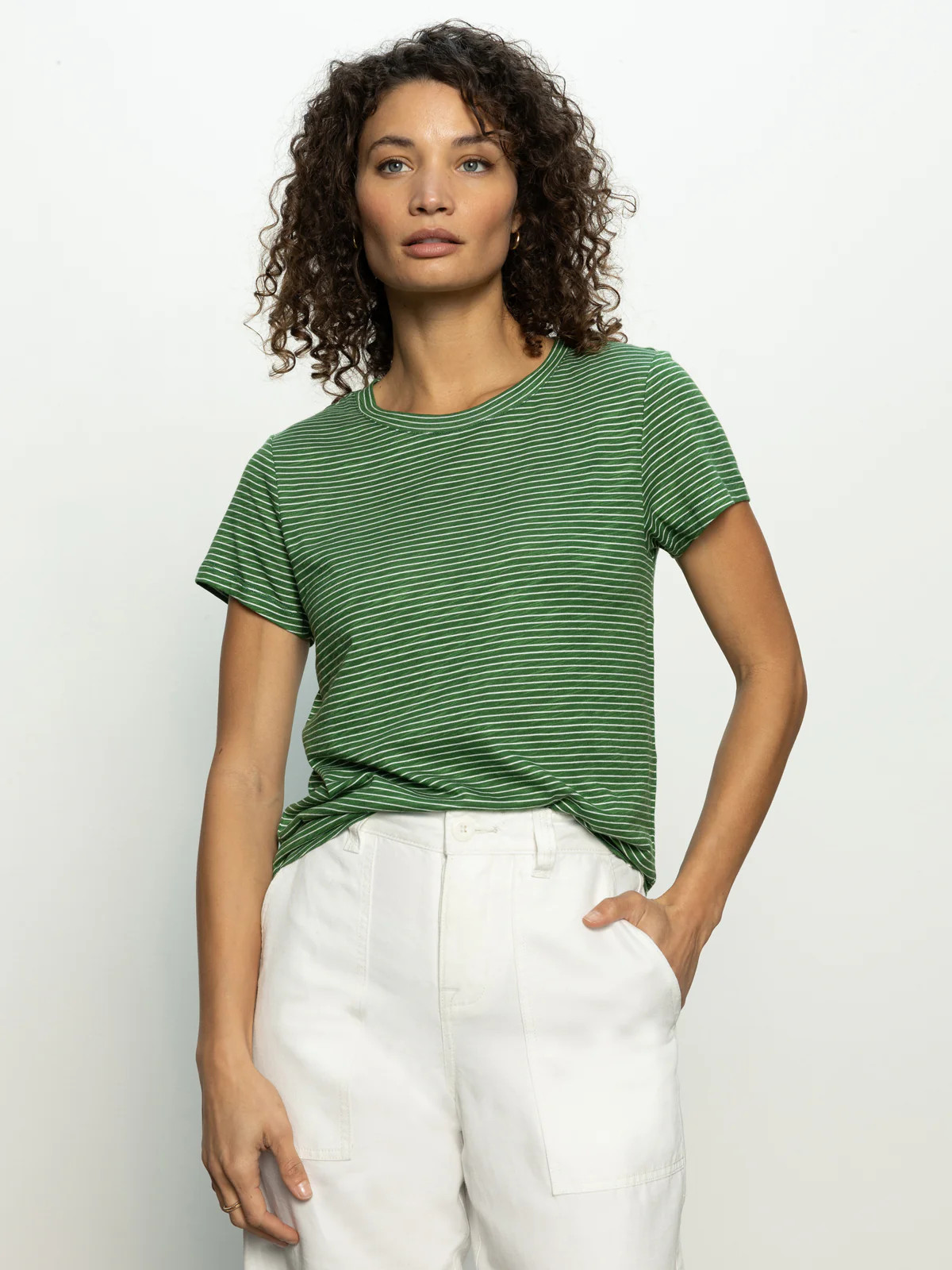 The Perfect Tee Palm / Chalk Stripe | Sanctuary Clothing