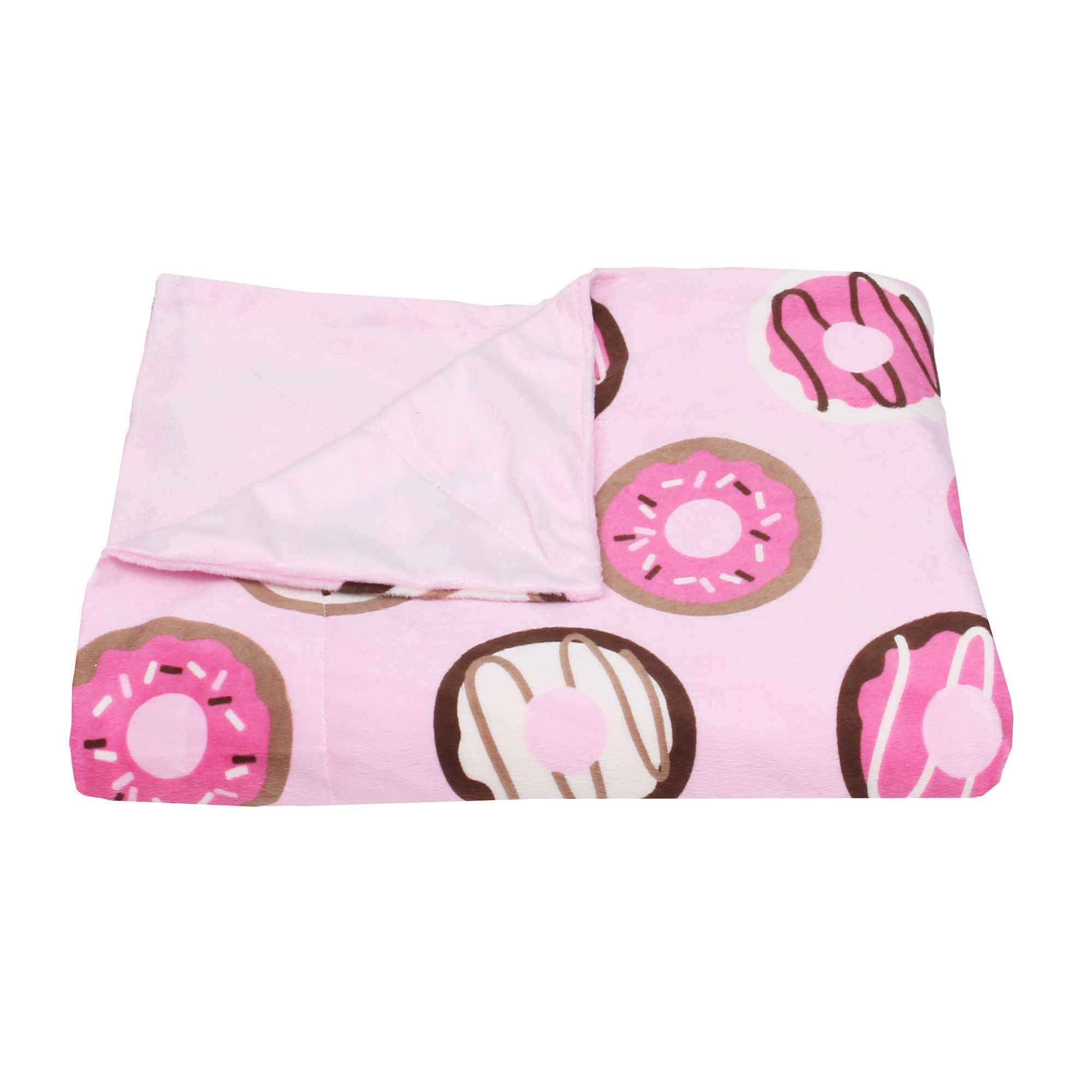 Donna Donuts Printed Microplush Throw from Thro by Marlo Lorenz in Pink | Bed Bath & Beyond