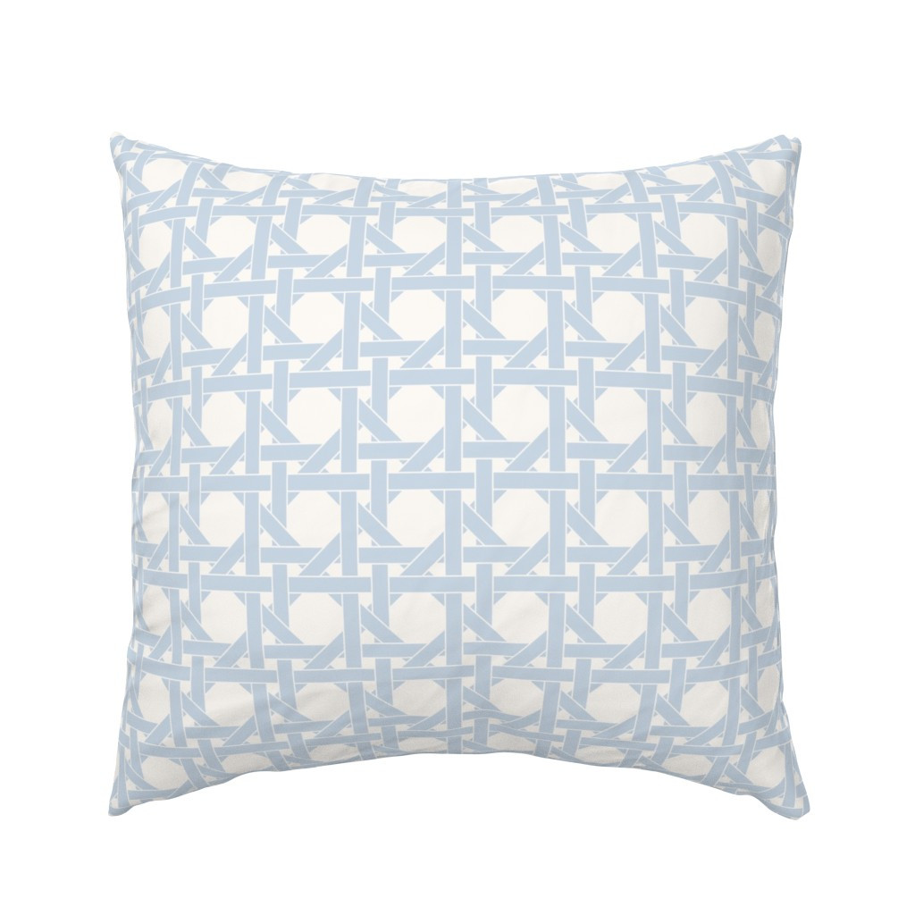Geometric Cane Weave - Soft Light Blue - Medium Pillow Sham | Spoonflower | Spoonflower