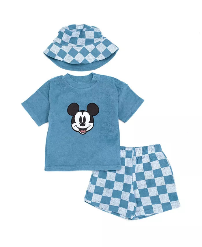 Disney Lion King Mickey Mouse Simba Baby T-Shirt Bike Shorts and Hat 3 Piece Infant Boys - Macy's | Macy's