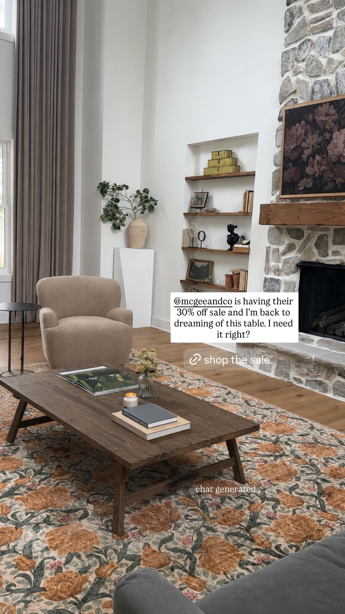 @mcgeeandco is having their 30% off sale and I’m back to dreaming of this table. I need it right? chat generated

#LTKHome #LTKSaleAlert #LTKdayinmylife
