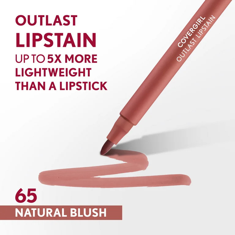 Covergirl Outlast Lipstain, 65 Natural Blush, Pink, 0.06oz | Walmart (US)