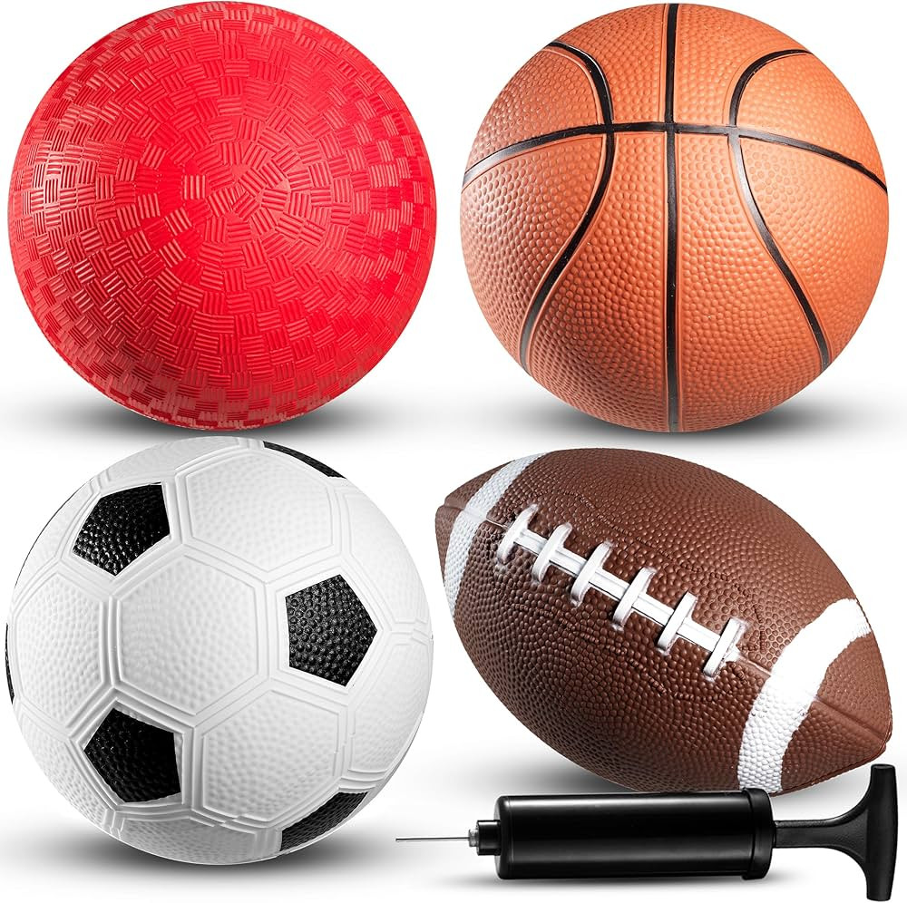 Bedwina Sports Balls for Kids and Toddlers - (Pack of 4) 5-Inch Sports Ball Toy Set includes Foot... | Amazon (US)