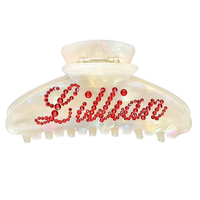 Custom Personalized Rhinestone Name Letters Numbers Hair Claw Clips for Women Girls,Made To Order... | Amazon (US)