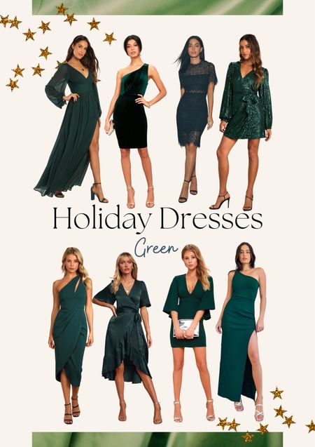Green dresses / holiday dresses / Christmas dress / holiday dress / green holiday dress / holiday party dress

#LTKwedding #LTKHoliday #LTKSeasonal