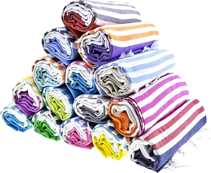 HAVLULAND 6-Packs Turkish Beach Towel Oversized 72"x40", 100% Turkish Cotton, Quick Drying Bath, ... | Amazon (US)