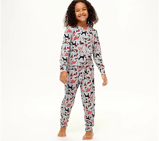 MUK LUKS Children's Butter Knit Matching Pajama Set - QVC.com | QVC