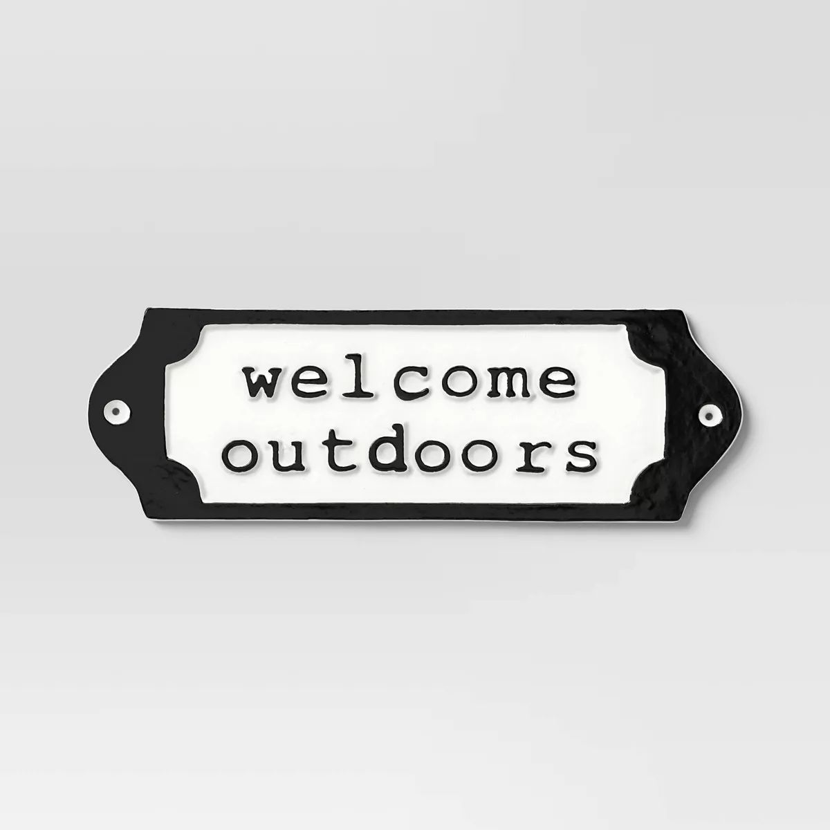 Cast Metal Garden Sign "Welcome Outdoors" - Threshold™ | Target