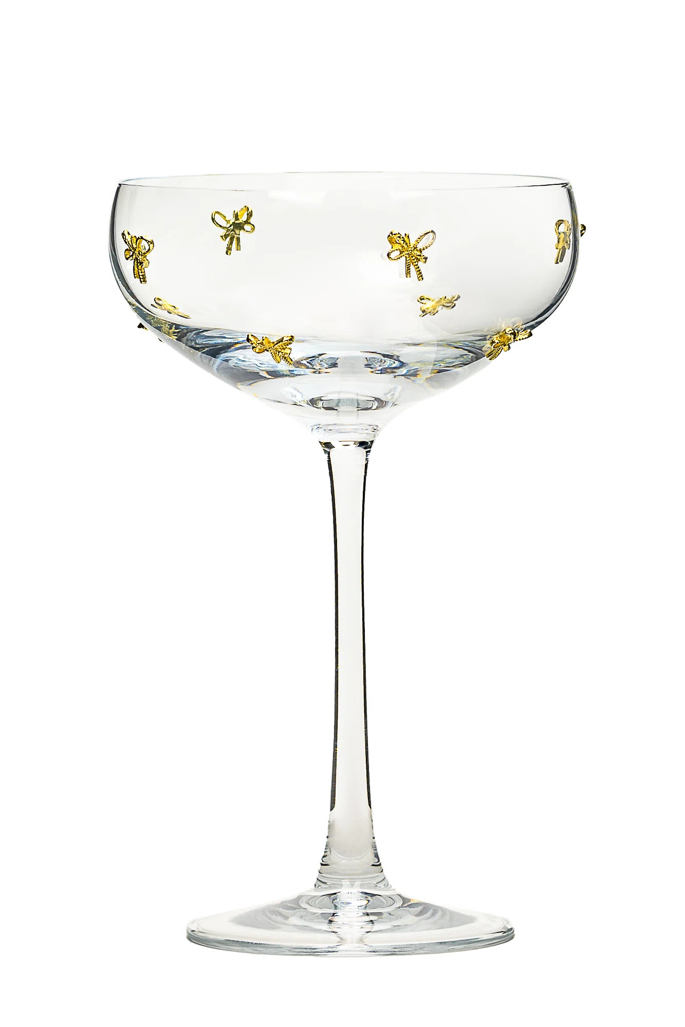 10 Strawberry Street Gold Bow Glassware, Coupe (Set of 4) | Wayfair North America
