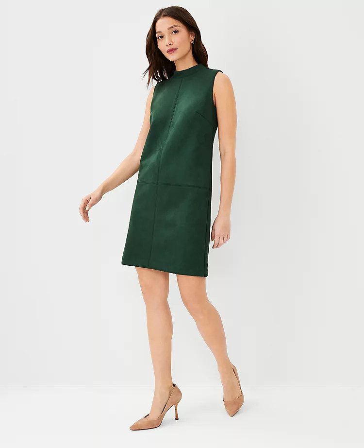 Faux Suede Shift Dress | Ann Taylor (US)