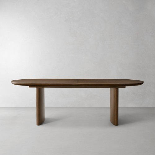 Radius 96 inch Oval Extendable Oak Dining Table, Nutmeg | Williams-Sonoma