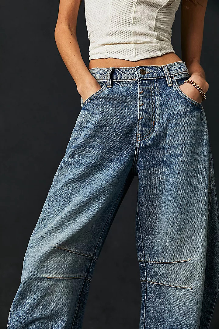 We The Free Good Luck Mid-Rise Barrel Jeans | Free People (Global - UK&FR Excluded)