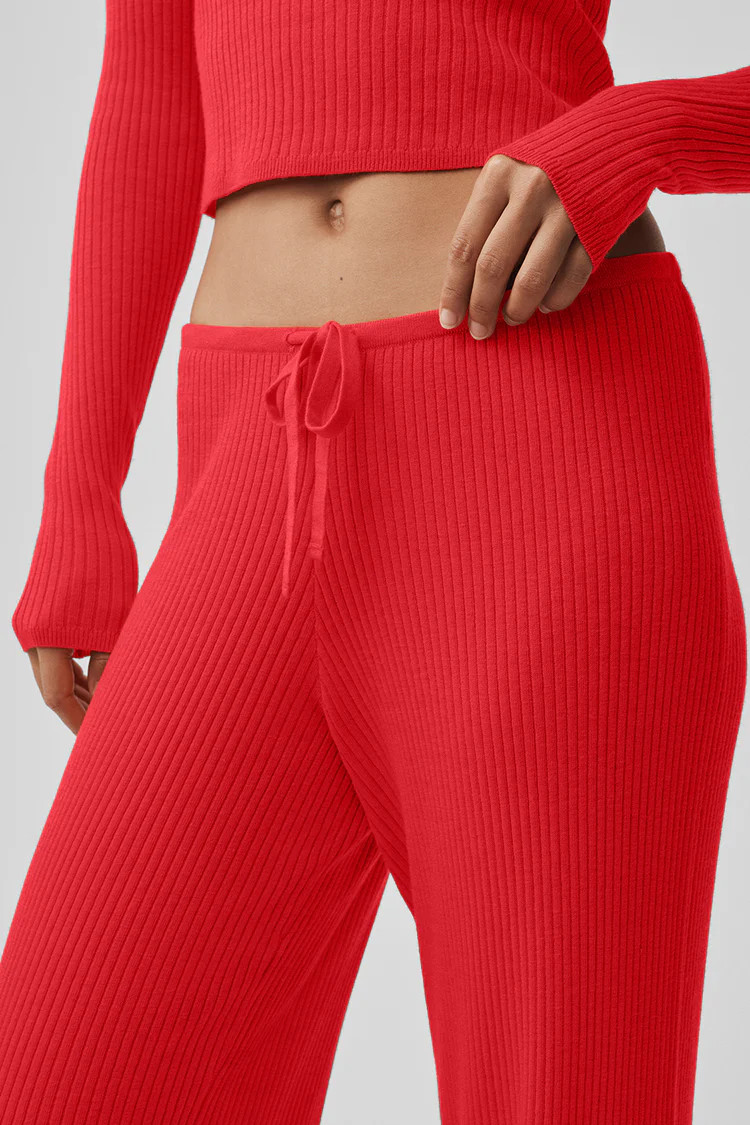 Sweater Knit Mid-Rise Unwind Wide Leg Pant | Alo Yoga (US)