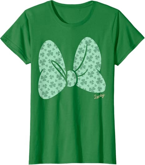 Disney Mickey & Friends St. Patrick's Day Minnie Clover Bow T-Shirt | Amazon (US)