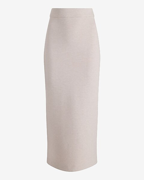 Super High Waisted Luxe Lounge Back Slit Maxi Skirt | Express