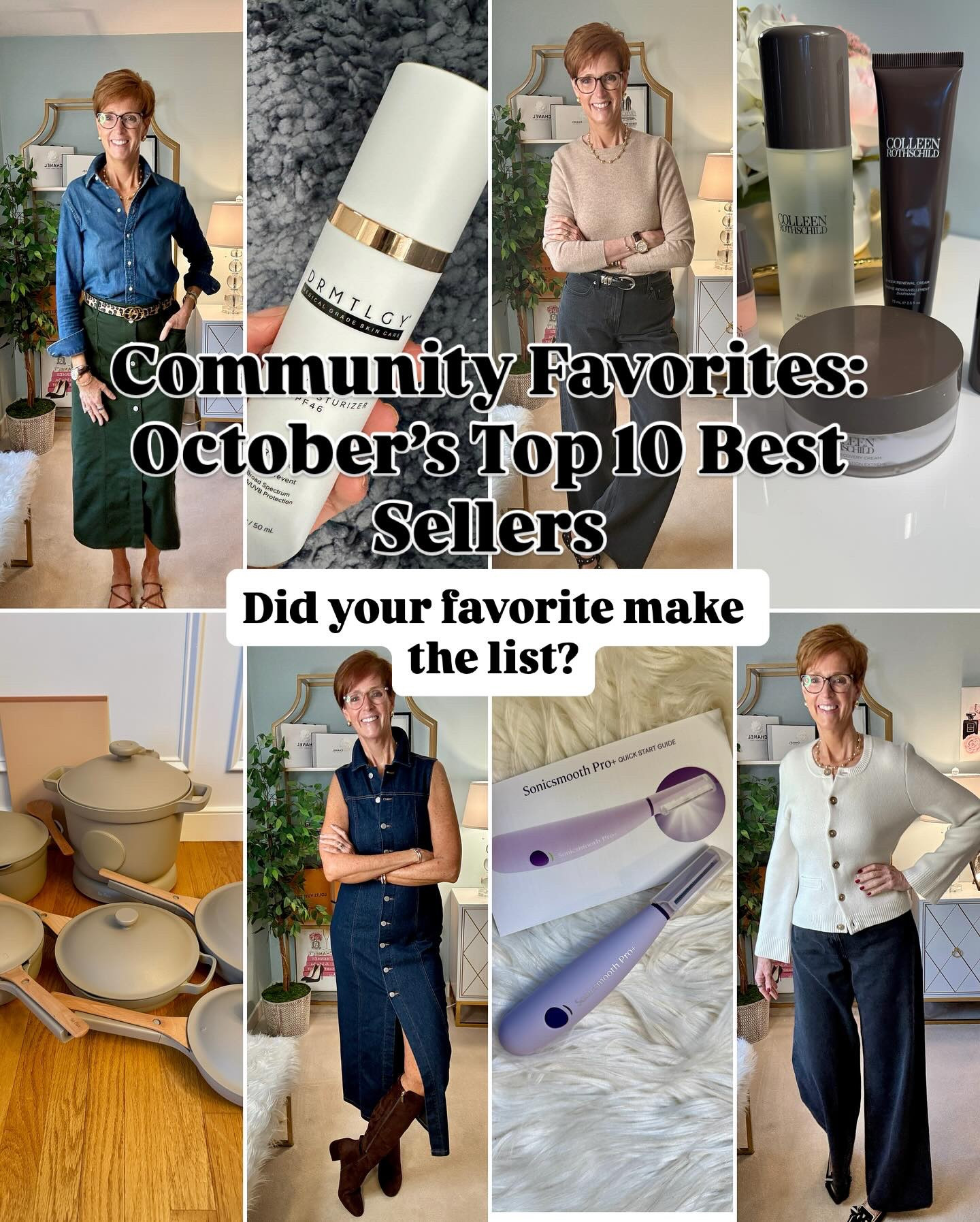 ✨ Community Favorites: October’s Top 10 Best Sellers ✨

Like, Follow, & Comment OCTOBER and I’ll send links right to your DM.
 You clicked, shopped, and loved these most—and I can see why. From the cashmere crewneck sweater and slim denim dress to the moisturizing SPF skin tint and favorite cookware, these pieces are officially this community’s best of the best.

💌 Want to see next month’s favorites before everyone else? Subscribe to my Sunday newsletter for early access to curated style & beauty finds you’ll actually wear and use every day.

✨ Scroll through all 4 slides, save your favorites, and shop directly through my ShopMy storefront (link in bio).
 #CommunityFavorites #BestSellers #FallStyle #ClassicStyle #EverydayStyle #TallGirlStyle #ShopMyLook #TimelessWardrobe #FallFashion #wardrobefavorites

#LTKStyleTip #LTKTall #LTKOver40
