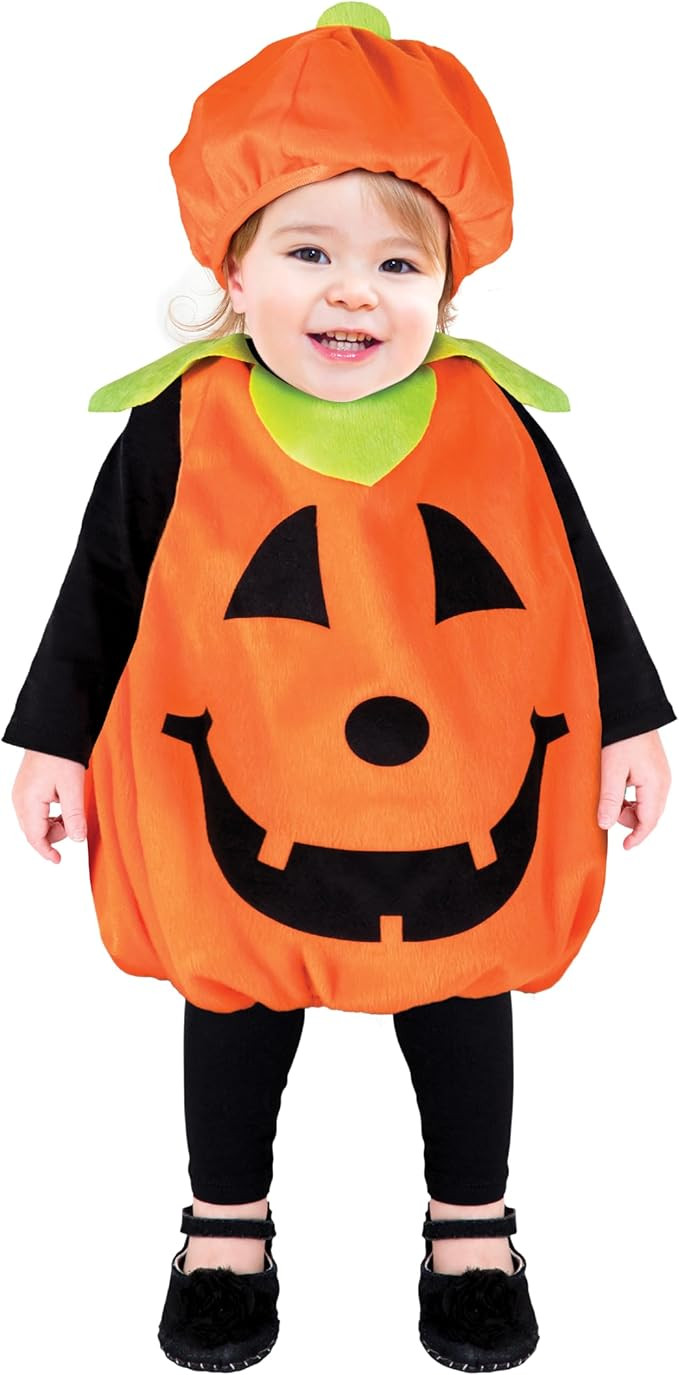 Kangaroo Pumpkin Halloween Toddler Costume, Unisex One-Piece Orange & Black Theme Party Outfit fo... | Amazon (US)