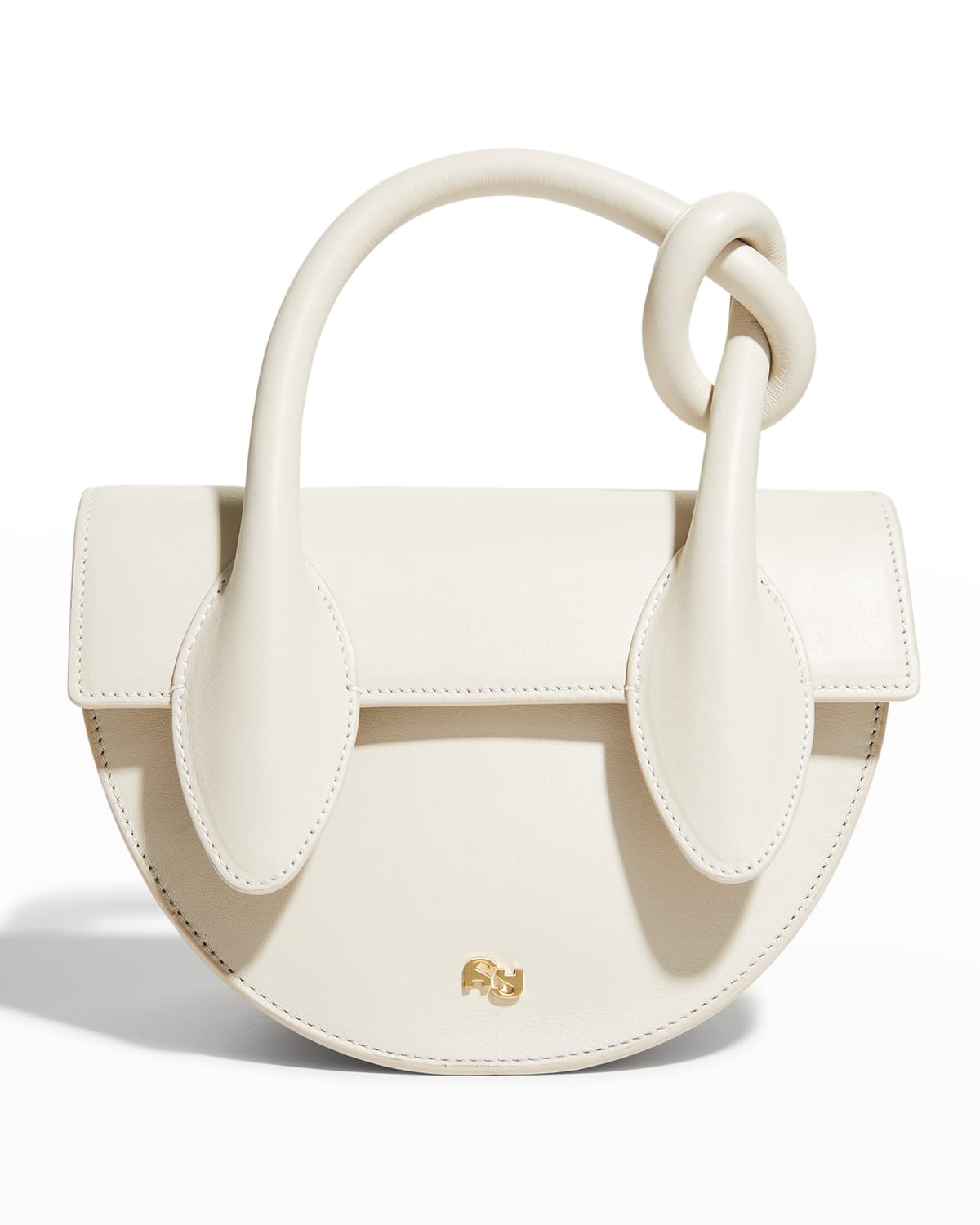 Pretzel Napa Leather Top-Handle Bag | Neiman Marcus